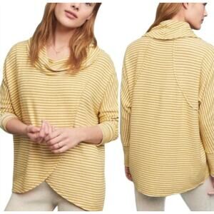 Anthropologie Saturday Sunday Striped Cowl Neck Top Size XS